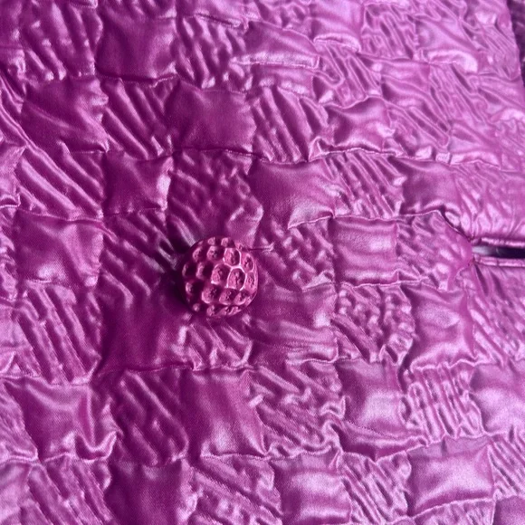 60s Neiman Marcus Vintage Quilted Purple Coat - Picture 5 of 11
